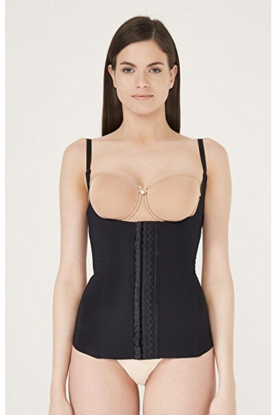 TEN Women's Black 2 Size Slimming Underwire Vest Corset 2114-S10