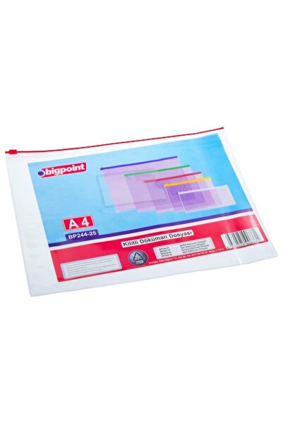 Bigpoint Kılıtlı Dokuman Dosyası A4 Pvc Kırmızı