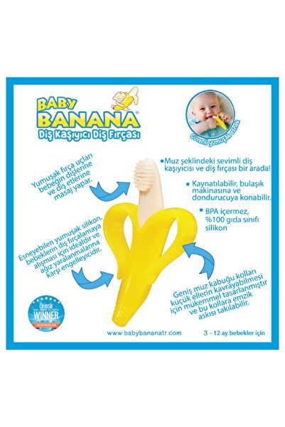 Baby Banana Diş Kaşıyıcı Diş Fırçası Muz