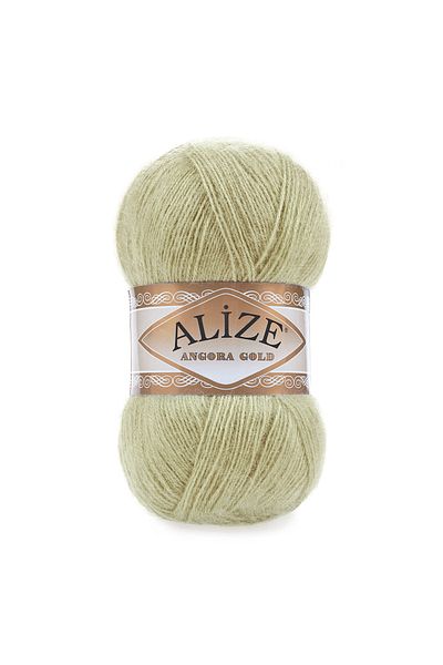 Alize أنجورا جولد 267 أخضر فاتح 100 جرام. خيوط الحياكة 20% صوف - 80% أكريليك 100 جرام - 550 م