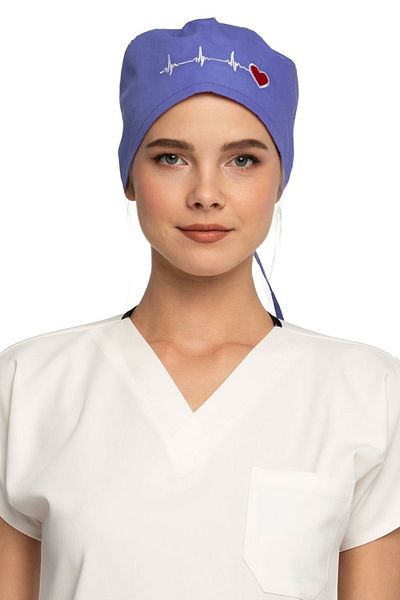 Owlet Medikal Cască chirurgicală liliac cu model ritm cardiac