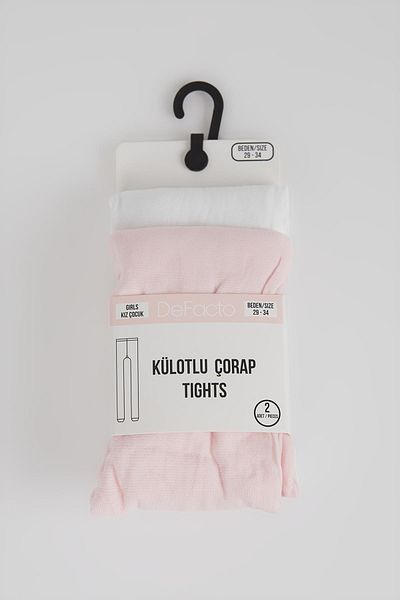 Girls' Cotton 2-Piece Long Socks X1907a6ns