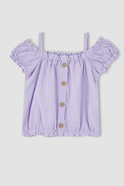 DeFacto Bluse - Lila - Regular Fit