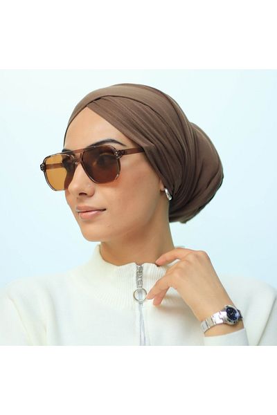 LOOKUP Unisex Retro Pilot Double Bridge Brown Glass Women's Sunglasses (53/20/148)