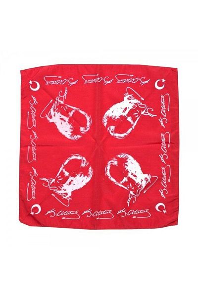 Herşey Nota Ataturk Scarf Red