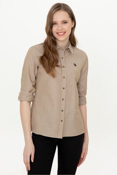 U.S. Polo Assn. Кафява дамска риза