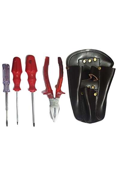 asafyapimarket Pense Tornavida Duz Yıldız Kılıfı Deri Tekli Kontrol Kalemi