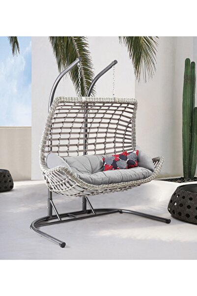 Capri Swing Cunda Ikili Rattan Salıncak