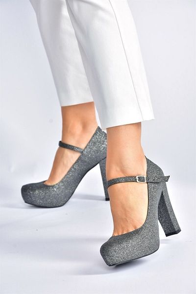 Dark gray evening shoes clearance