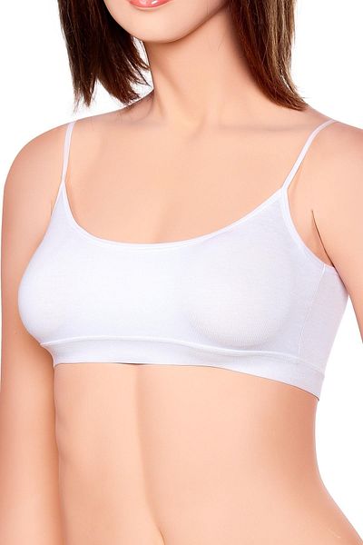 Dominant Women's White Sponge Supported Rope Strap Bustier 46727
