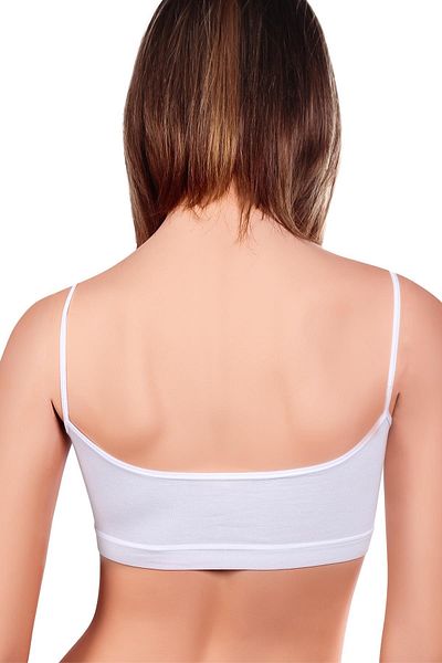 Dominant Women's White Sponge Supported Rope Strap Bustier 46727