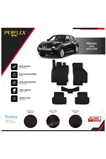 PERFLEX Nıssan Juke 2010-2019 Araca Özel 3d Havuzlu Paspas