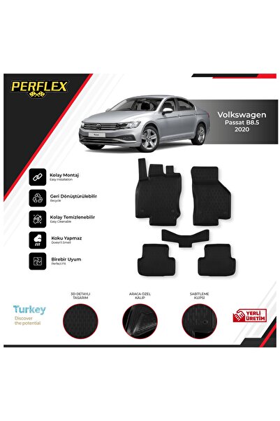 PERFLEX Volkswagen Passat B8.5 2020+ Araca Özel 3d Havuzlu Paspas