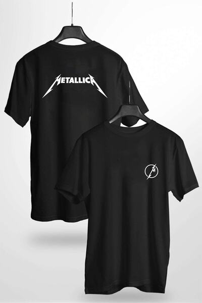 venüsdijital Metallica dizajn unisex crna majica