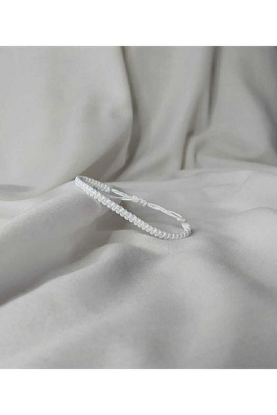 Eva Takı White Knitted Rope Friend Bracelet