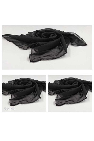 Shalista 3 штуки внутрішньої хустки - 100% бавовна - чорний 90x90