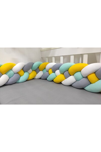 Lucky Kids حماية محبوكة مقاس 420 سم مكونة من 4 قطع / سرير أطفال بارك من جانب ...