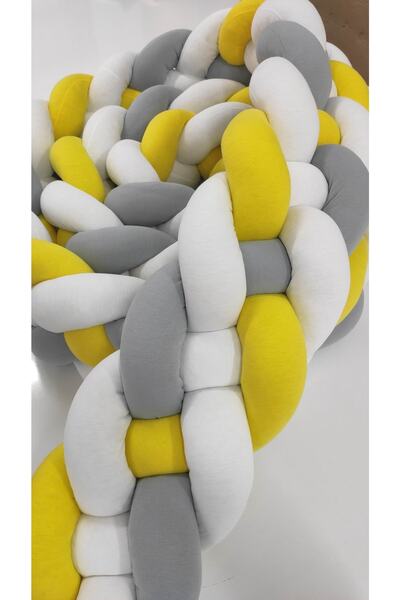 Lucky Kids حماية محبوكة مقاس 200 سم مكونة من 4 قطع / سرير أطفال - واقي مرتبة