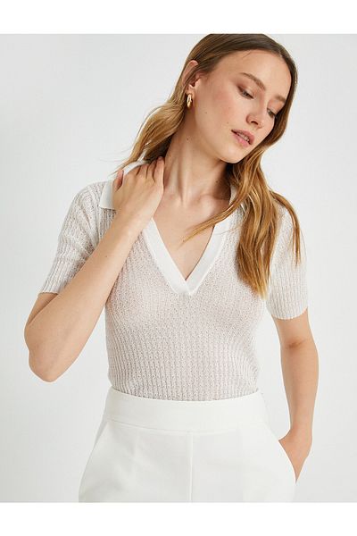 Koton Pullover - Ecru - Relaxed Fit