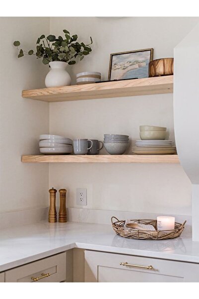 Karadeniz Dizayn Ahşap Raf 2'li 90x20 Cm Kalınlık 40mm