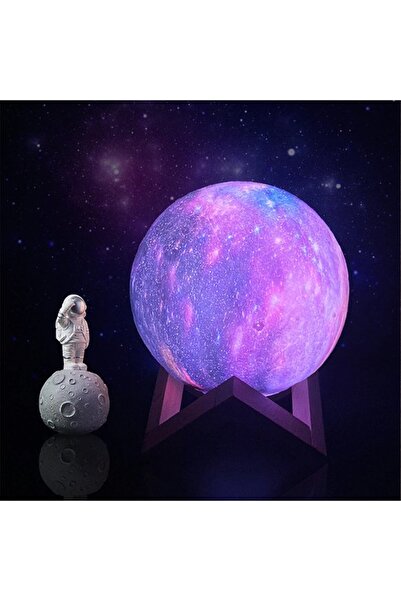 keyfim shop Ayaklı Renk Değiştiren 3d Galaksi Gece Lambası