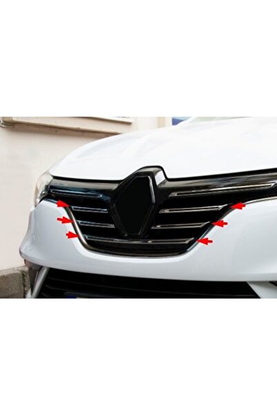 ŞüsCarOto Renault Megane 4 2016 Ve Sonrası Uyumlu Krom Ön Panjur Çıtası 5 Par...