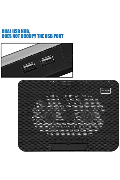 Favors مروحة تبريد للكمبيوتر المحمول مقاس 17 بوصة قابلة للتعديل بثلاث مراحل مع مراوح مزدوجة