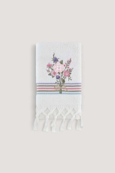 Arliva Home Asuman Embroidered Towel Ecru 50X80