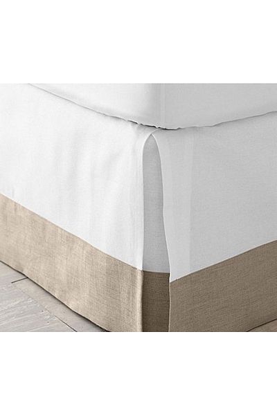 METİNEV Beige And White Linen Base Skirt