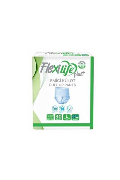 Flexi Life Flexilife Plus Absorbent Pad Panty Patient Diapers Large Size Large 1 Pack 30 Pieces