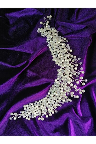 YAĞIZ BİJUTERİ Αξεσουάρ κορώνας και τουρμπάν με κρυστάλλινες χάντρες και πέρλες