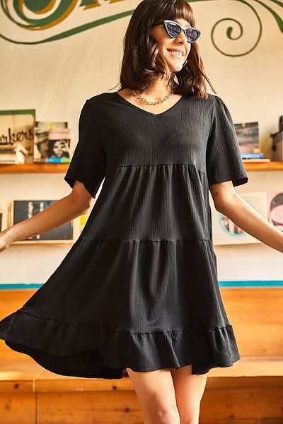Olalook Dress - Black - Smock dress