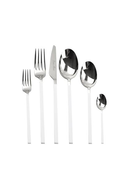 Dame Marie Carre Whıte Sılver 36 Parça Çatal Kaşık Bıçak Seti