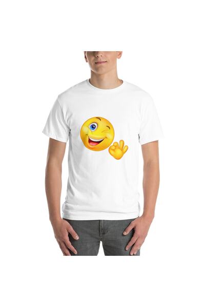 LADİJİTAL BASKI ÇÖZÜMLERİ Έγχρωμο μπλουζάκι με στάμπα emoji