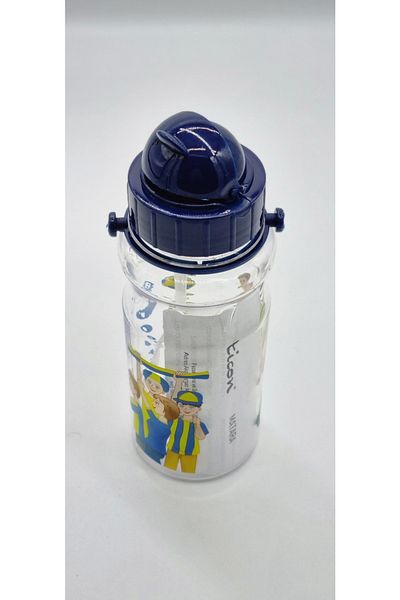 Ticon Fanatik Polycarbonate Plastic Unisex Silicone Straw Drinker Yellow Navy Blue Color