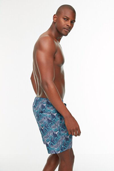 Trendyol Collection Normál méretű sötétkék tengeri rövidnadrág - TMNSS20DS0005