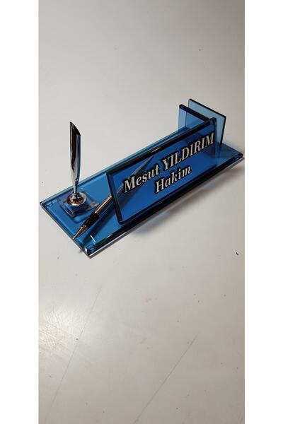 MERTKRİSTAL Kopya - Kopya - Kristal Masaüstü Kalemlik, Ofis Masa Isimliği, Ka...