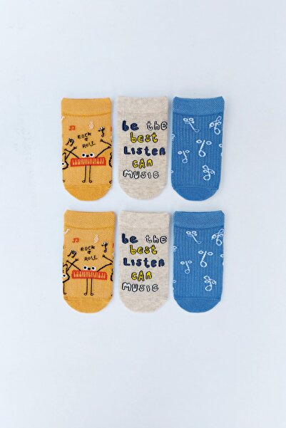 MEM SOCKS Комплект от 6 детски чорапи с музикална тематика