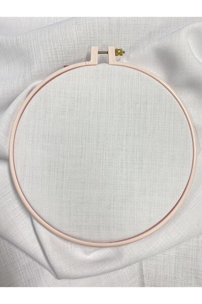 EDA HOME TEKSTİL Gardenya Beyaz Kumaş (100x80cm)dertsiz Punch Kanaviçe Etamin...