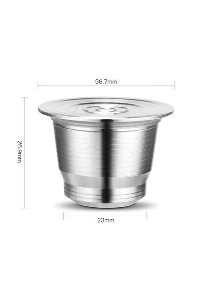 Schulzz Nespresso Için Paslanmaz Çelik Tekrar Doldurulabilir Kahve Kapsülü