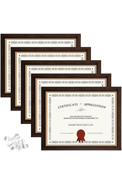 İzmir Sanat 5 Adet Sertifika A4 21x30 Boyutunda Camlı Çerçeve