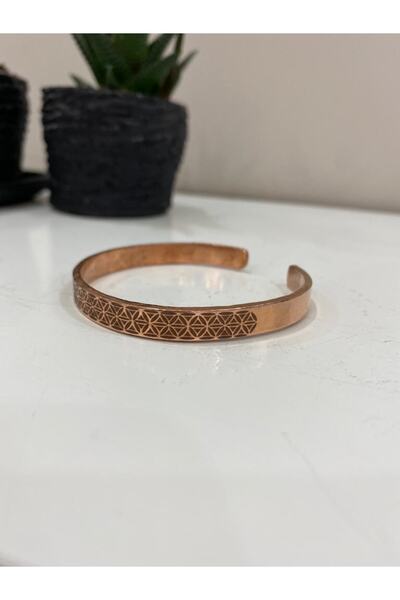 KAVELE Saf Bakır Bileklik -her Bileğe Uygun-geçmeli-unisex-