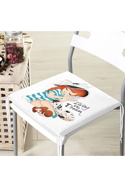 Realhomes Living The Dream Written Modern Zippered Chair Cushion