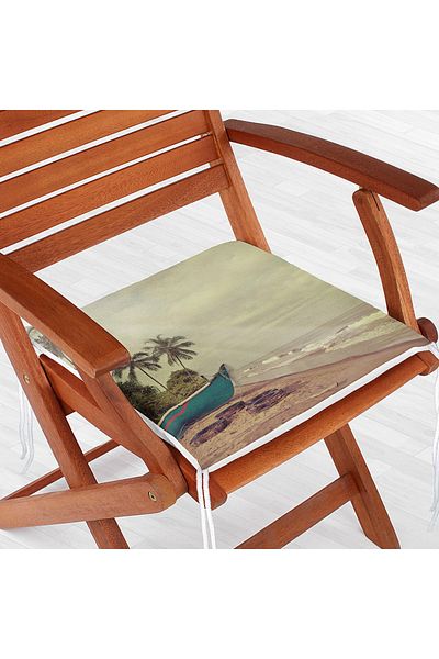 Realhomes Modern Landscape Pattern Digital Printed Zippered Chair Cushion