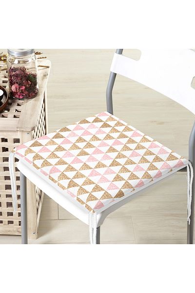 Realhomes Triangle Powder Colors Special Designed Zippered Chair Cushion