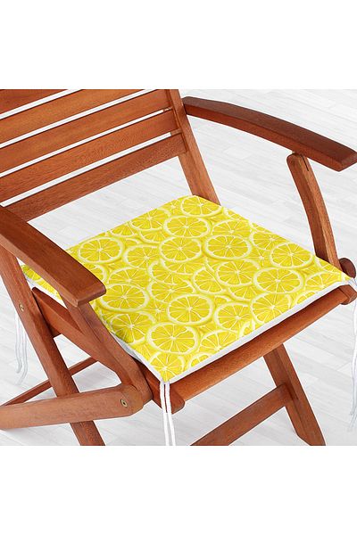 Realhomes Lemon Concept Special Design 3D Zippered Chair Cushion