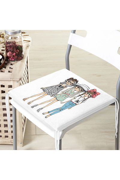 Realhomes Fashion Girls Digital Printed Modern Zippered Chair Cushion