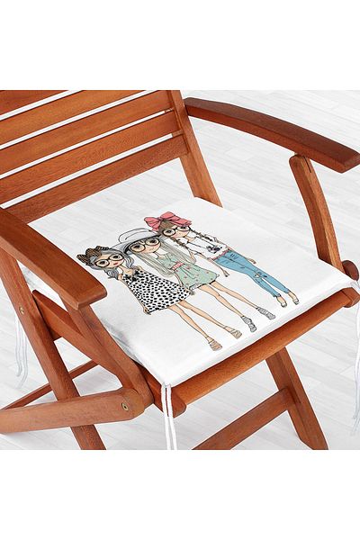 Realhomes Fashion Girls Digital Printed Modern Zippered Chair Cushion