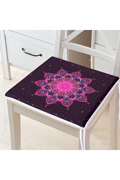Realhomes Ružičasti neonski mandala jastuk za stolicu sa patentnim zatvaračem...