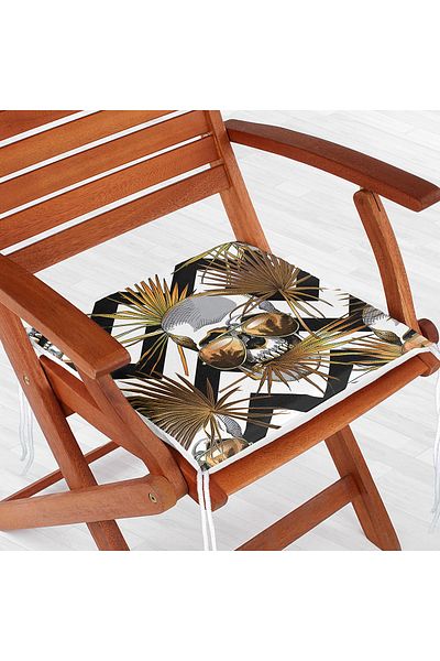 Realhomes Geometric Patterned and Zippered Skull Chair Cushion